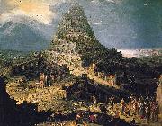 Johann Peter Hasenclever The Construction of the Tower of Babel oil painting